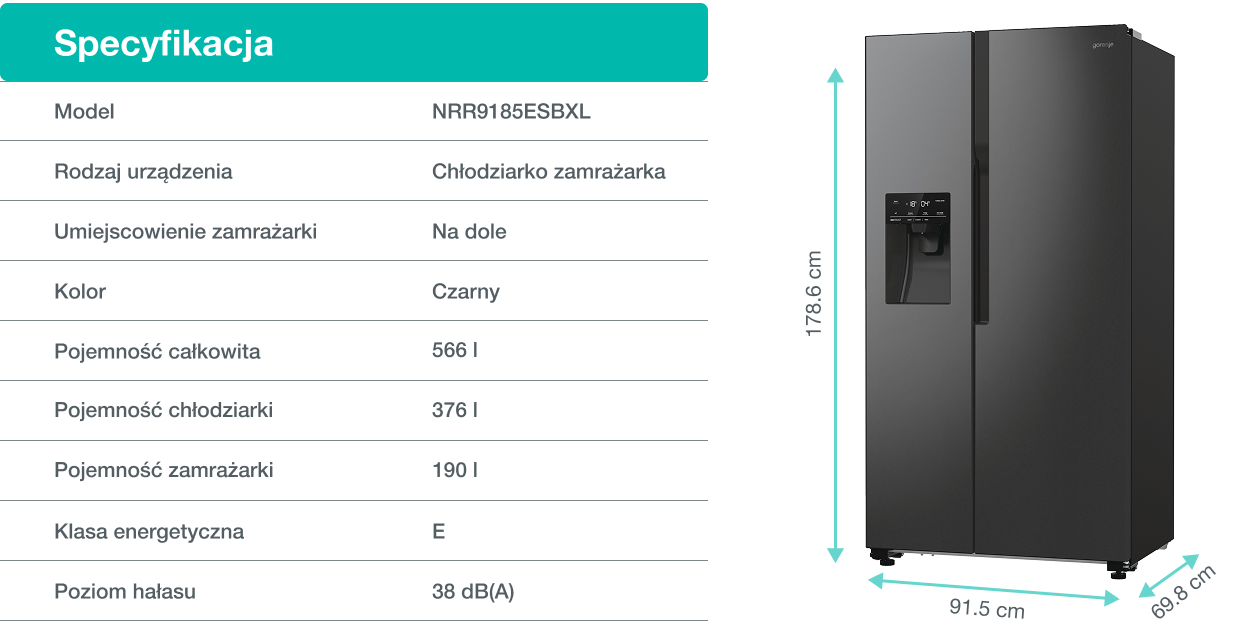 Gorenje fridge NRR9185ESBXL