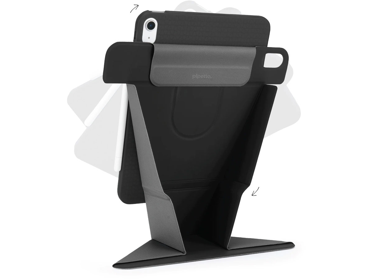 Pipetto Origami No6 Stand Case iPad 10.9'' (2022) czarny