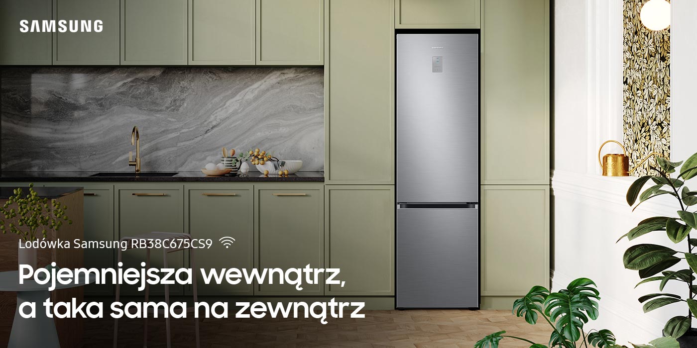 Neonet - lodówka Samsung RB38C675CS9 - kuchnia o nowoczesnym charakterze