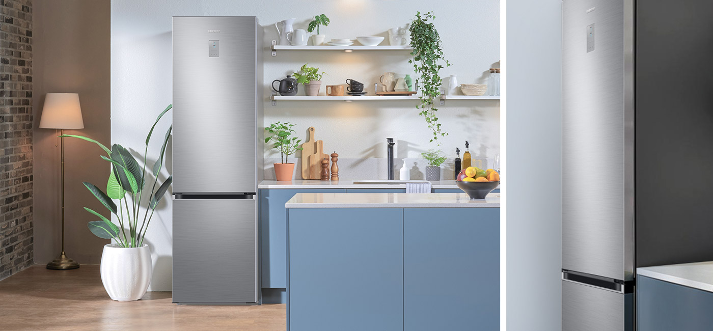 Built In - Samsung RB38C675CS9 w kolorze szczotkowanej stali nierdzewnej