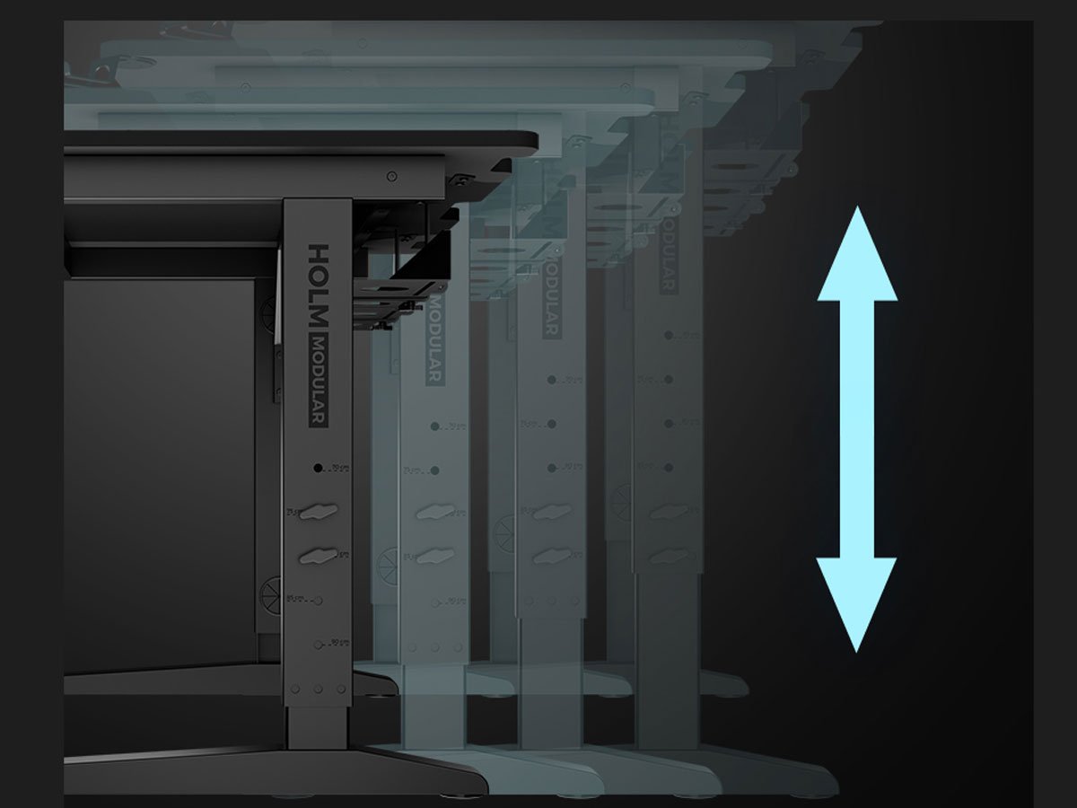 Biurko gamingowe Genesis HOLM MODULAR 120 - Stabilność i regulacja wysokości