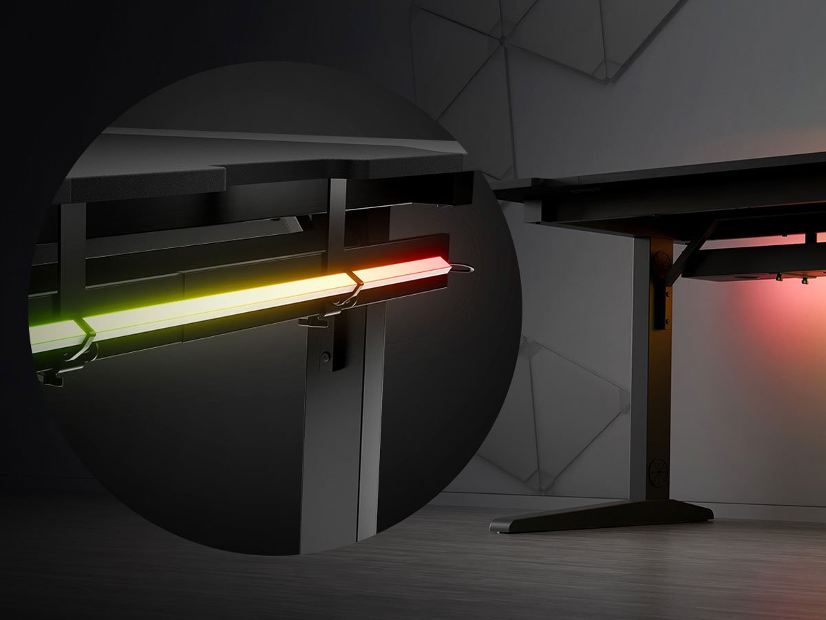 Biurko gamingowe Genesis HOLM MODULAR 140 - Podświetlenie LED dla lepszego klimatu