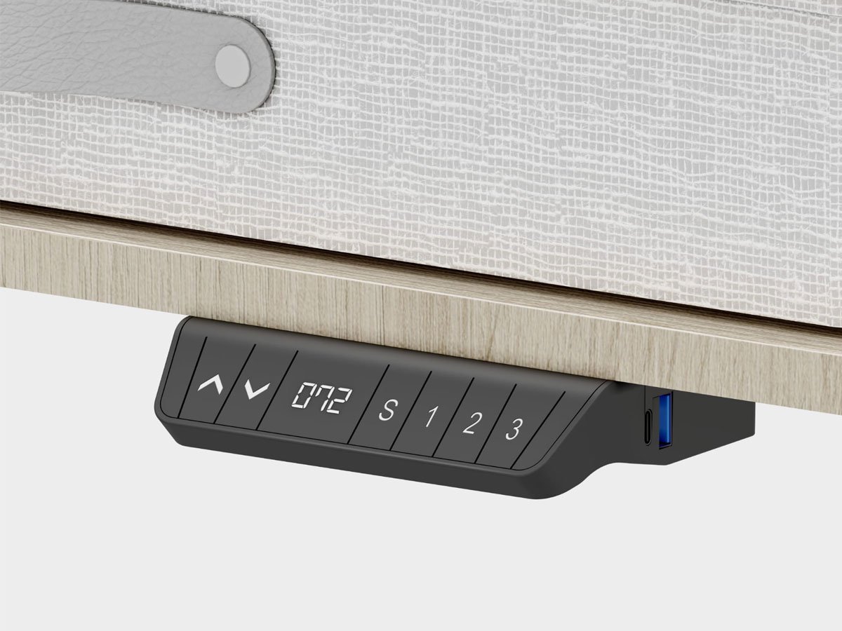 Biurko elektryczne Mark Adler Leader 8.0 Białe - Porty USB i USB-C