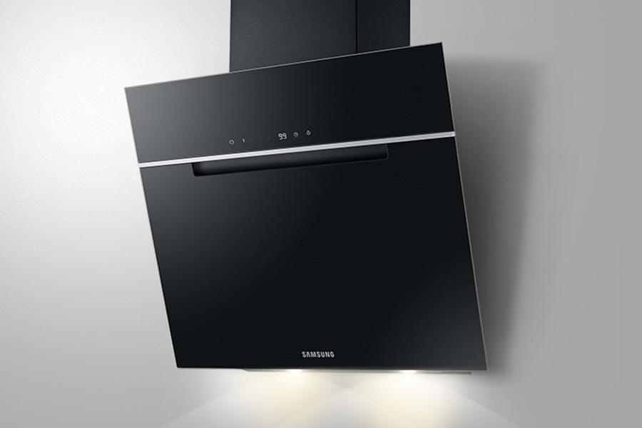 Okap skośny Samsung NK24C7070WB wyposażony w diody LED