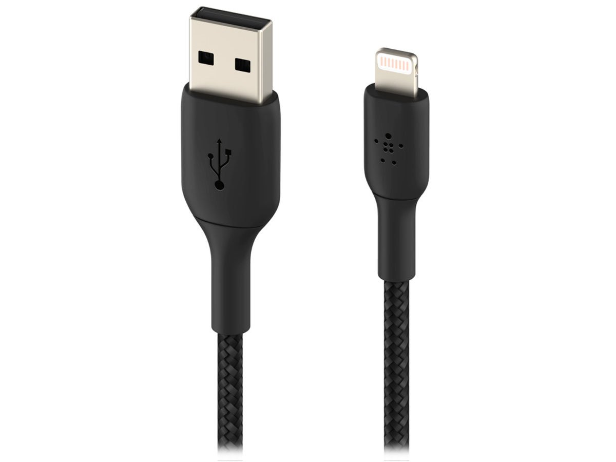 Belkin Kabel USB-A do Lightning, w oplocie, 0,15m, czarny