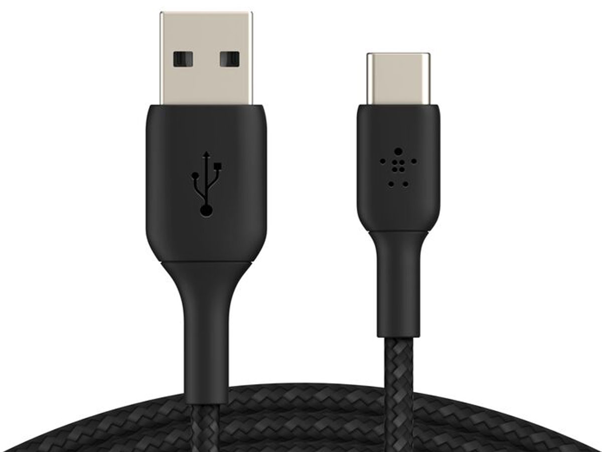 Kabel Belkin USB-A na USB-C w oplocie 1 m Czarny - Widok ogólny