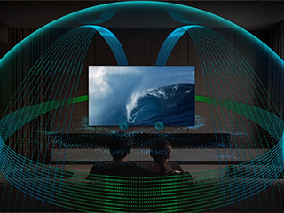 Głośniki górnokanałowe Dolby Atmos w telewizorze Samsung Mini LED Neo QLED 4K QN85F (2025)