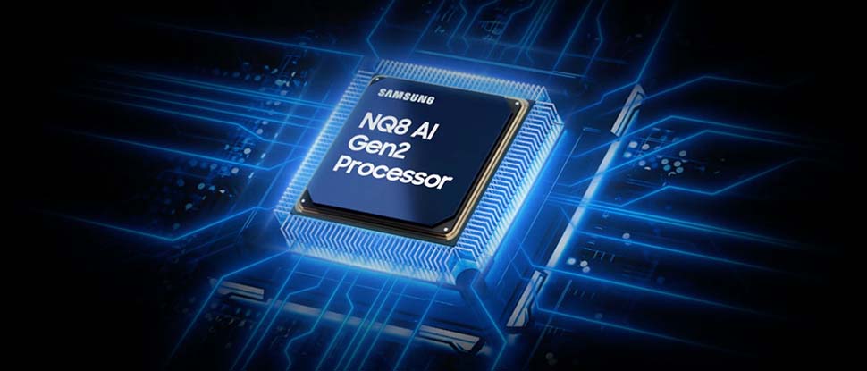 Procesor AI NQ8 Gen2 w telewizorze Samsung Mini LED Neo QLED 8K QN900F (2025). 