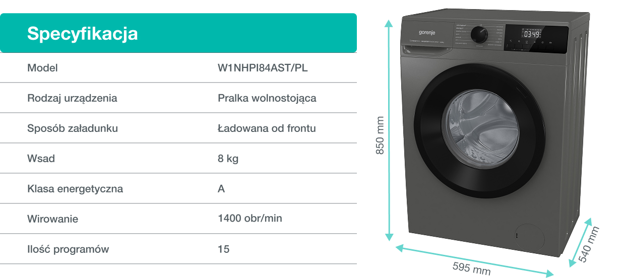 GORENJE LAUNDRY W1NHPI84AS-PL