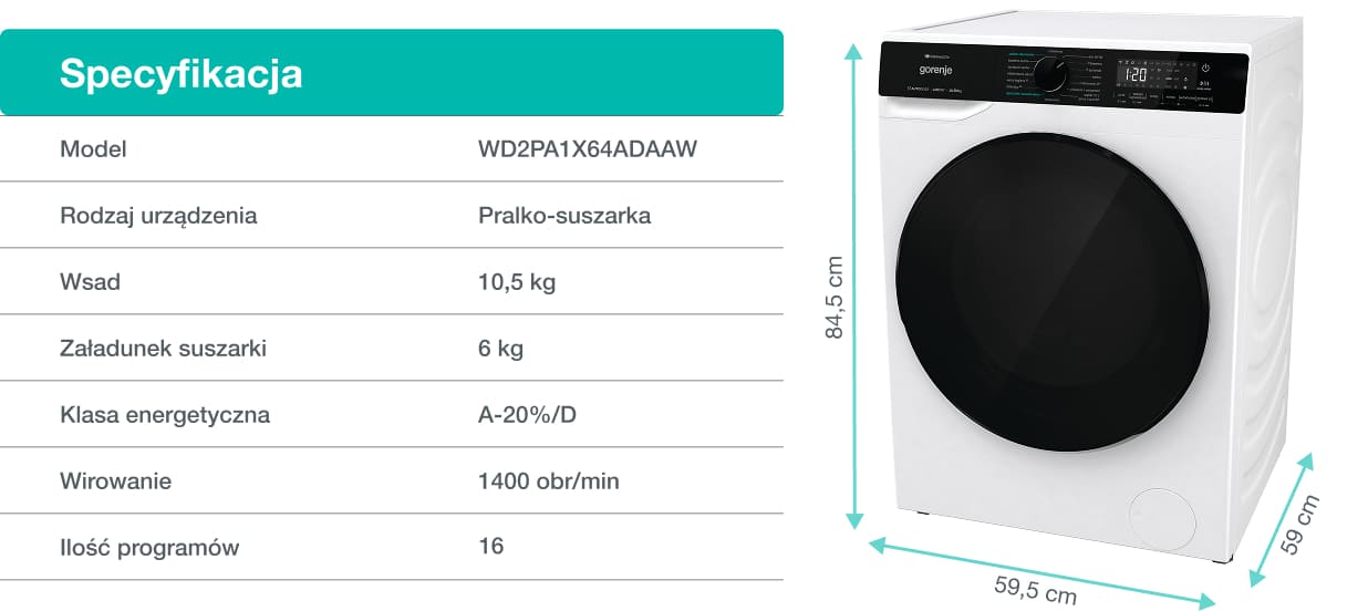GORENJE LAUNDRY W1NHPI84AS-PL
