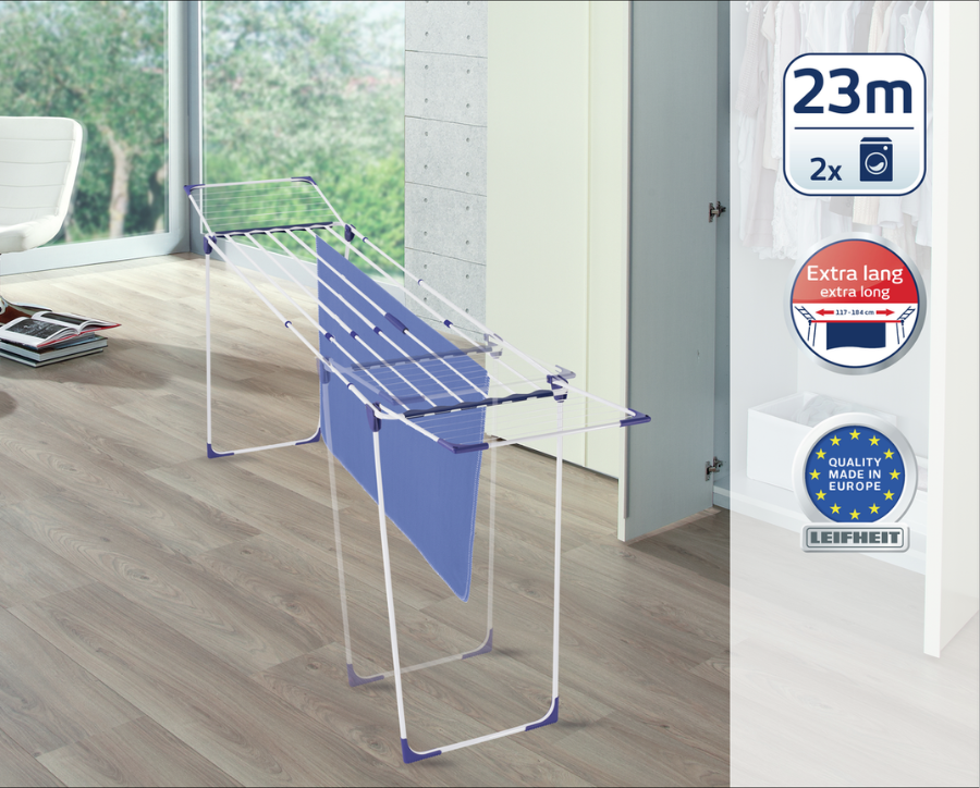 Wymiary suszarki Leifheit Classic Extendable 230 Solid