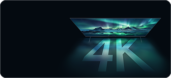 Jasny ekran QLED 4K z technologią poprawiającą płynność ruchu