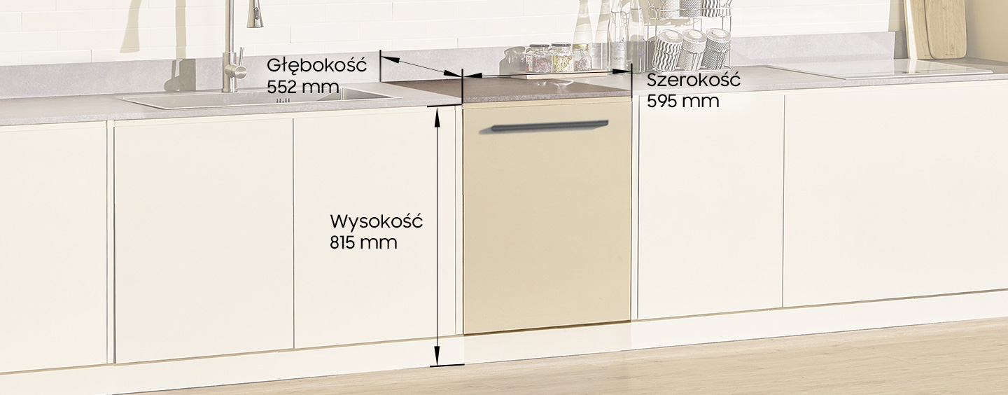 Precyzyjne wymiary zmywarki Samsung DW60BG750B00ET 