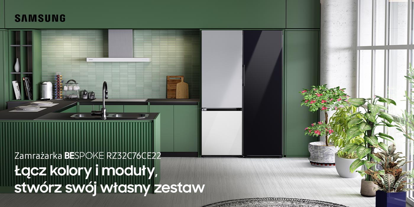 Nowoczesną zamrażarkę Samsung Bespoke RZ32C76CE22 znajdziesz w Neonet