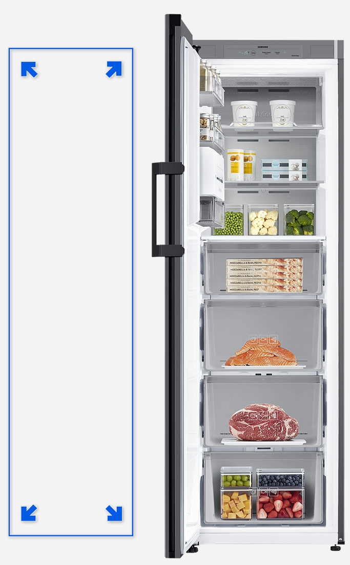 Technologia SpaceMax w zamrażarce Samsung Bespoke RZ32C76CE22