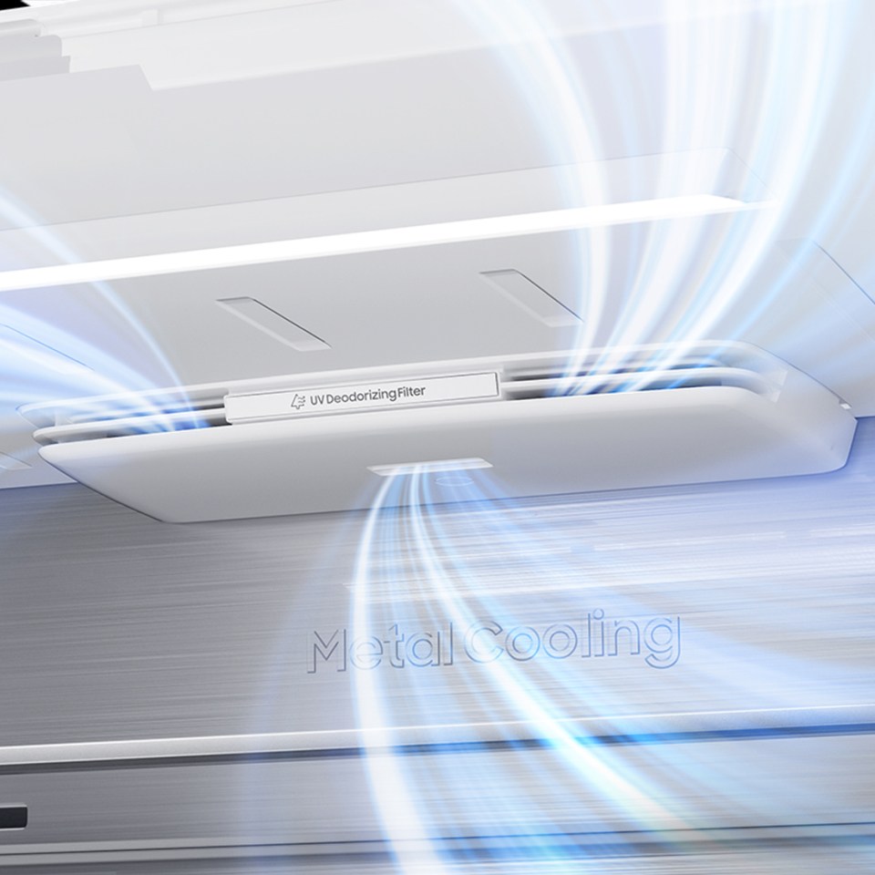 Chłodziarko-zamrażarka Samsung RF65DG9H0EB1EO wyposażona w filtr deodoryzujący oczyszcza powietrze w komorze