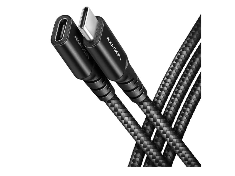 Axagon BUCM32-CF15AB, (M) - USB-C (F), 1.5m, USB 20Gbps