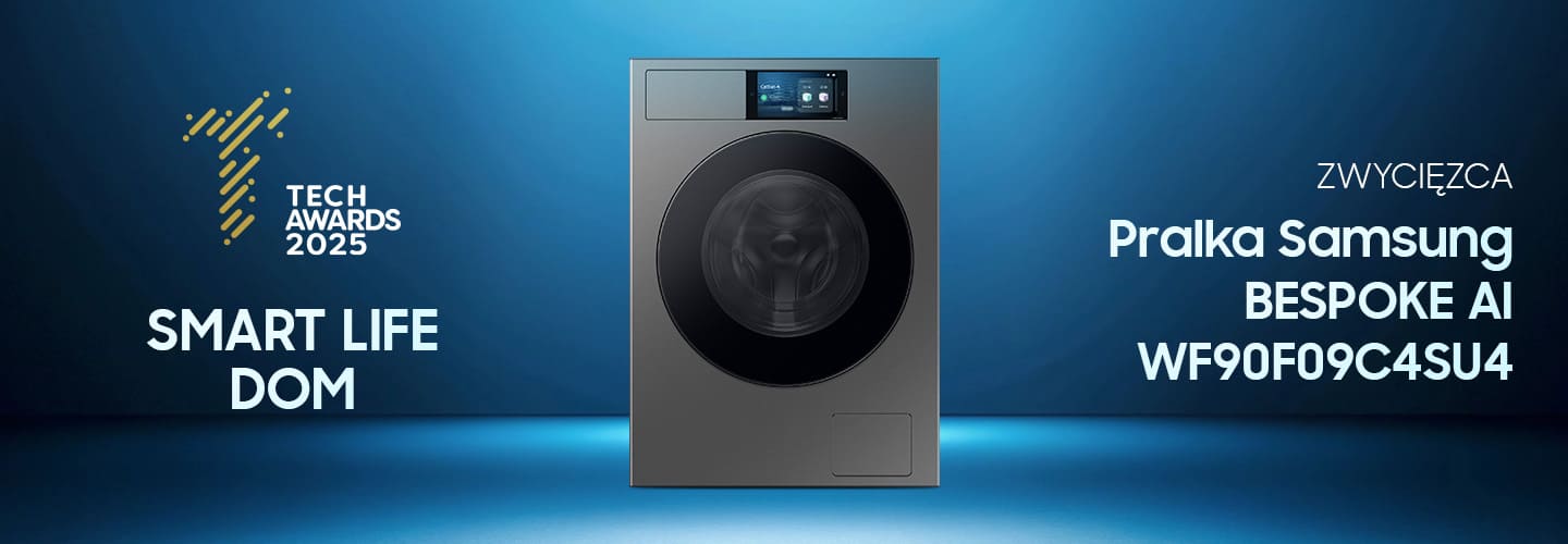 Pralka Samsung Bespoke AI WF90F09C4SU4 – zwycięzca Tech Awards 2025 w kategorii Smart Life Dom