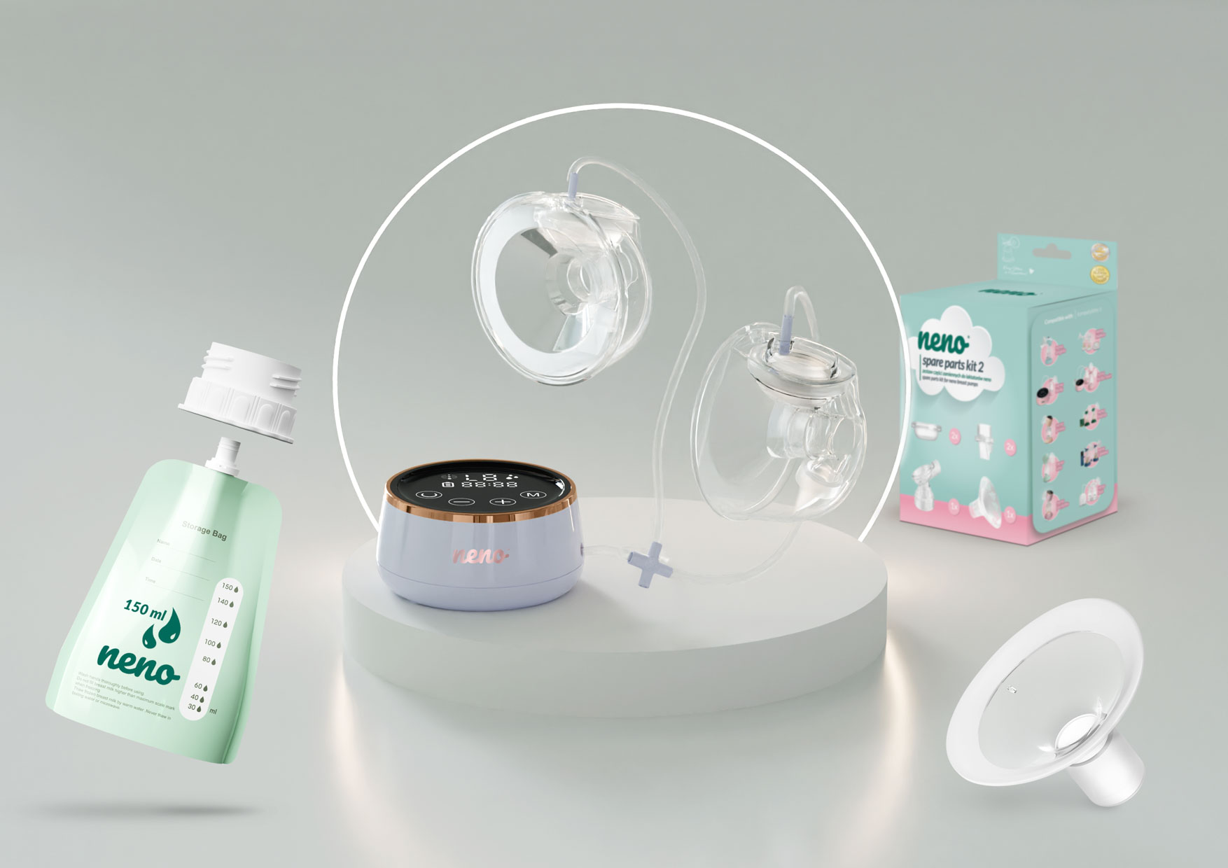 Muszle do laktatora Bella Twin Moon – tryb hands free