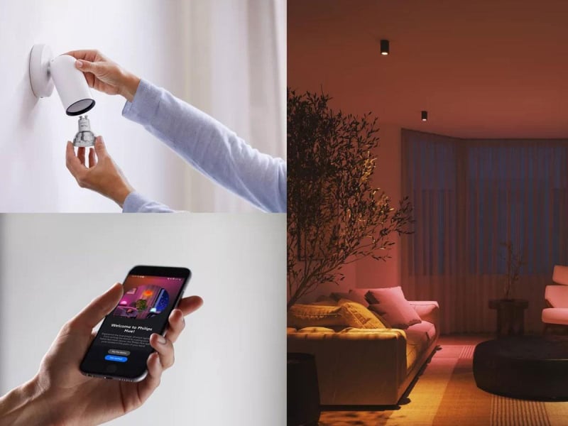 Philips Hue Essential White and color ambiance 3xŻarówka GU10+Hue Bridge