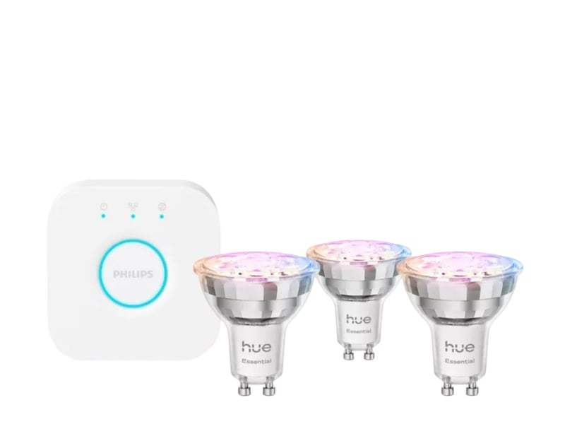 Philips Hue Essential White and color ambiance 3xŻarówka GU10+Hue Bridge
