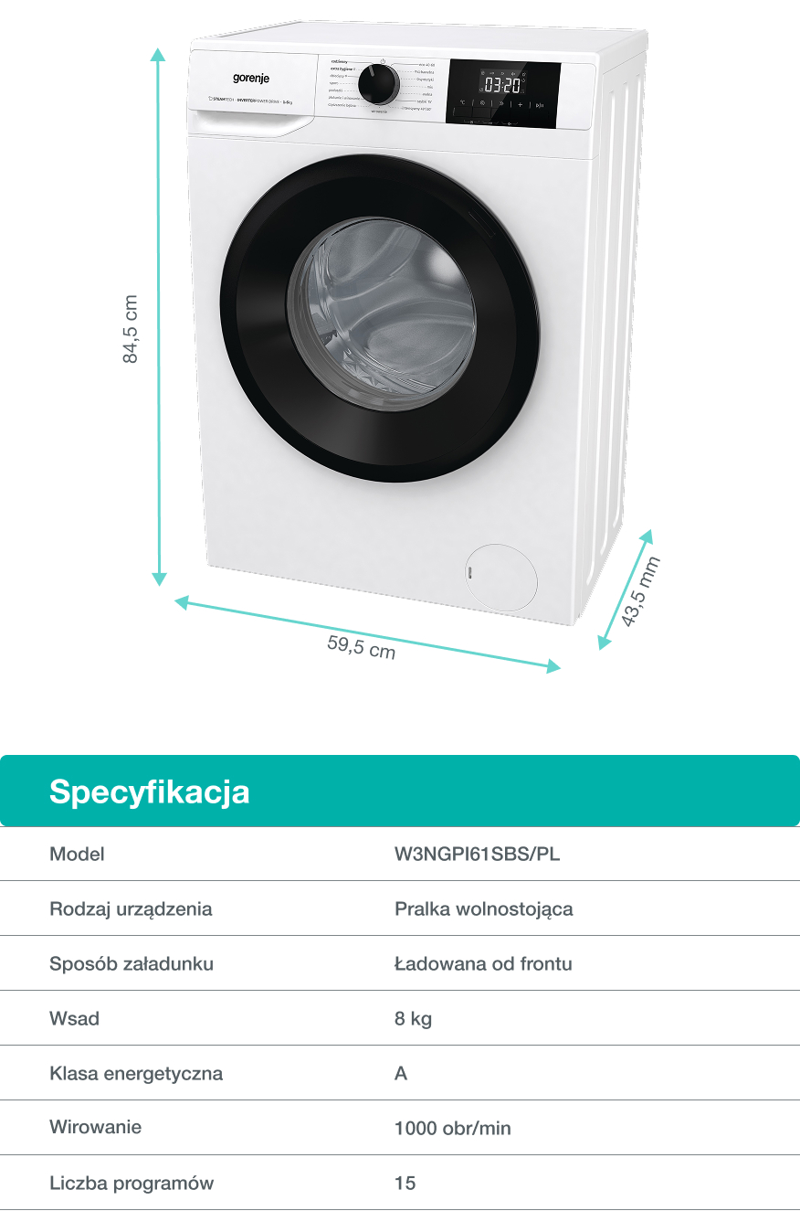 GORENJE LAUNDRY W1NHPI84AS-PL