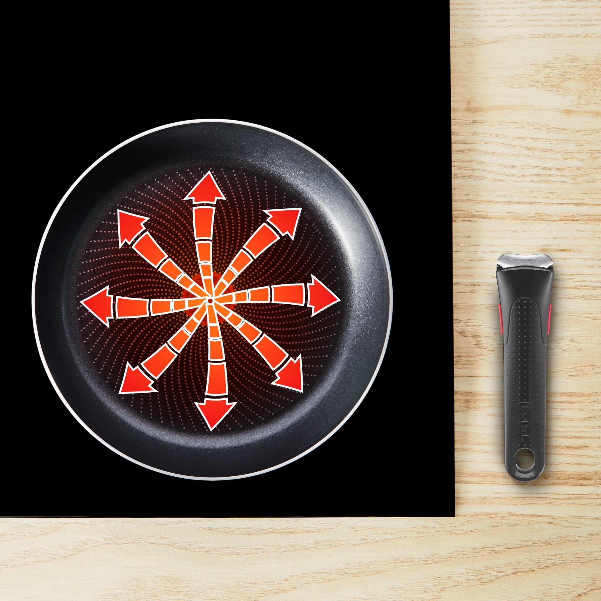 TEFAL Ingenio Simply Cook L7249602 – zestaw 5‑elementowy (patelnie 24/28 cm + rączka)