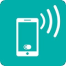 Ikona smartfona z sygnałem Wi-Fi oznaczająca aplikację ConnectLife do zdalnego sterowania lodówką.