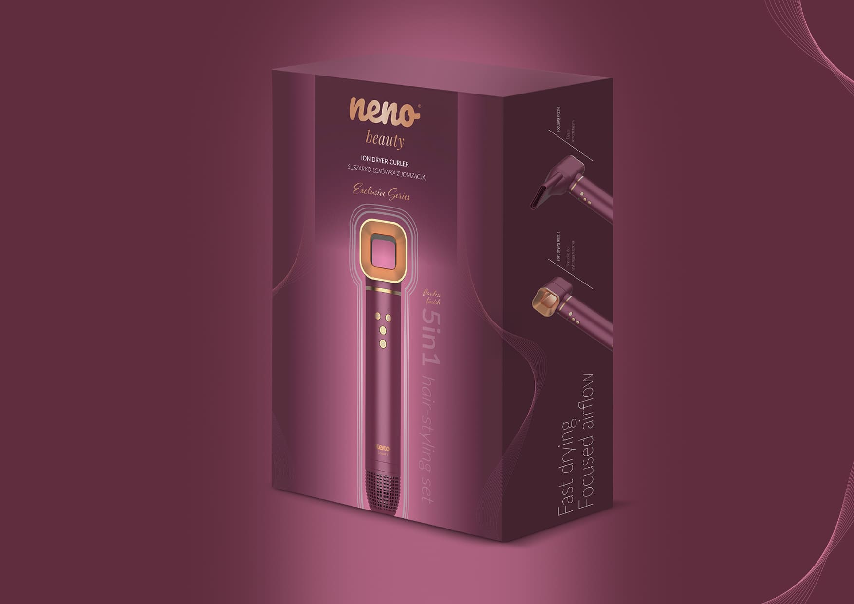 Suszarko-lokówka Neno Beauty Vio z funkcją jonizacji – nowoczesne urządzenie 5w1 do stylizacji włosów