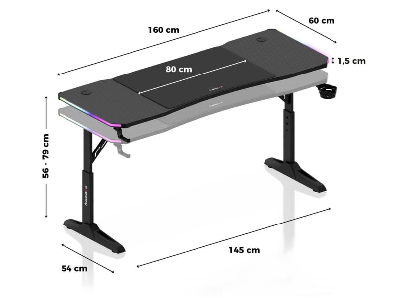 Trwała konstrukcja Huzaro Hero 4.6 RGB Black