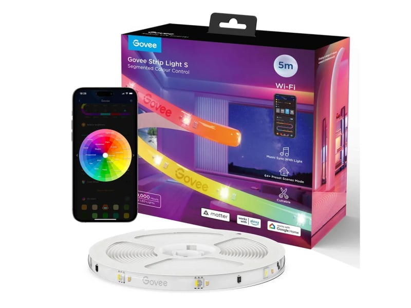 Govee Govee H612A 5m Taśma LED Wi-Fi, Bluetooth, RGBIC