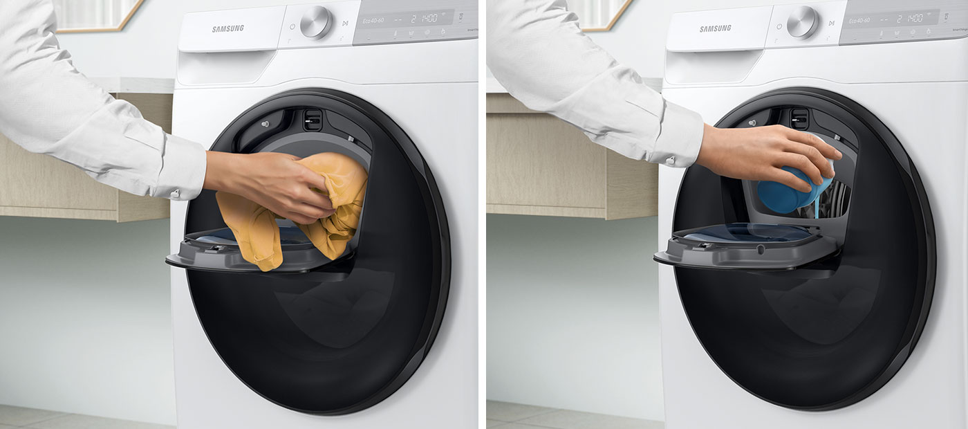 Dodatkowe drzwi AddWash pozwalają na dodanie ubrania podczas prania 