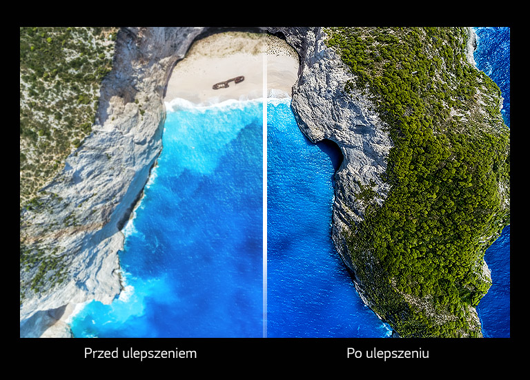 Porównanie obrazu przyrody przed ulepszeniem i po ulepszeniu