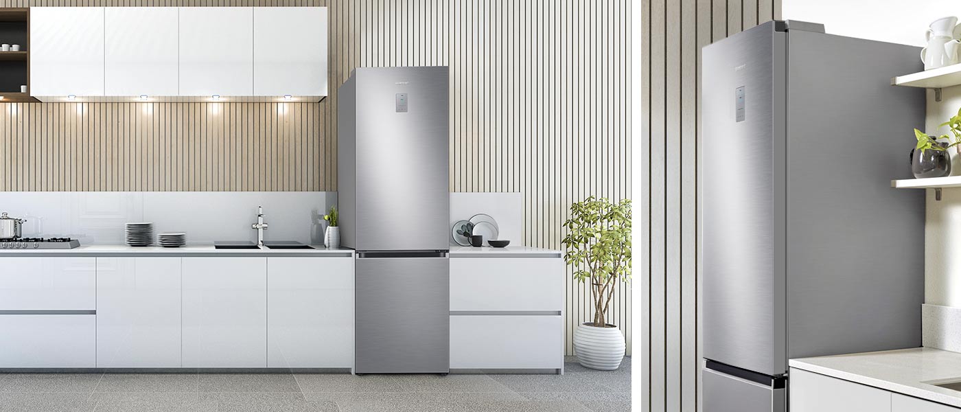Lodówka Samsung znajduje się w kuchni 