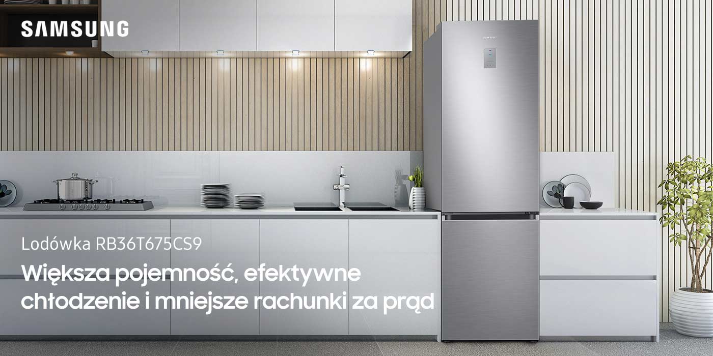 Lodówka Samsung znajduje się w kuchni 