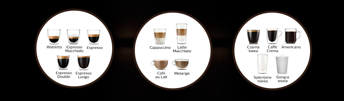 Philips Picobaristo Rodzaje Kaw 464 1199