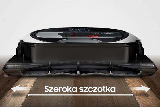 Samsung Szybsze i skuteczniejsze czyszczenie większych powierzchni. Szeroka szczotka