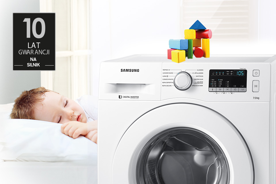 Samsung Silnik Digital Inverter. 10 lat gwarancji wytrzymałości