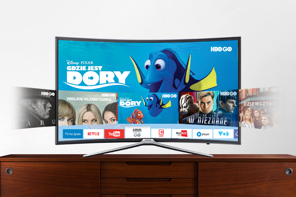 Samsung Łatwy dostęp do aplikacji, filmów i seriali. Smart Hub