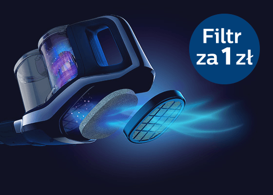 Philips Kup i zarejestruj swój odkurzacz bezprzewodowy Philips i odbierz wymienny filtr za 1 zł!