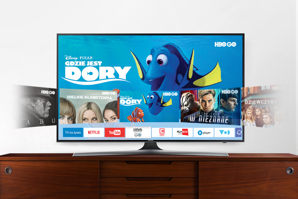 Samsung Łatwy dostęp do aplikacji, filmów i seriali. Smart Hub