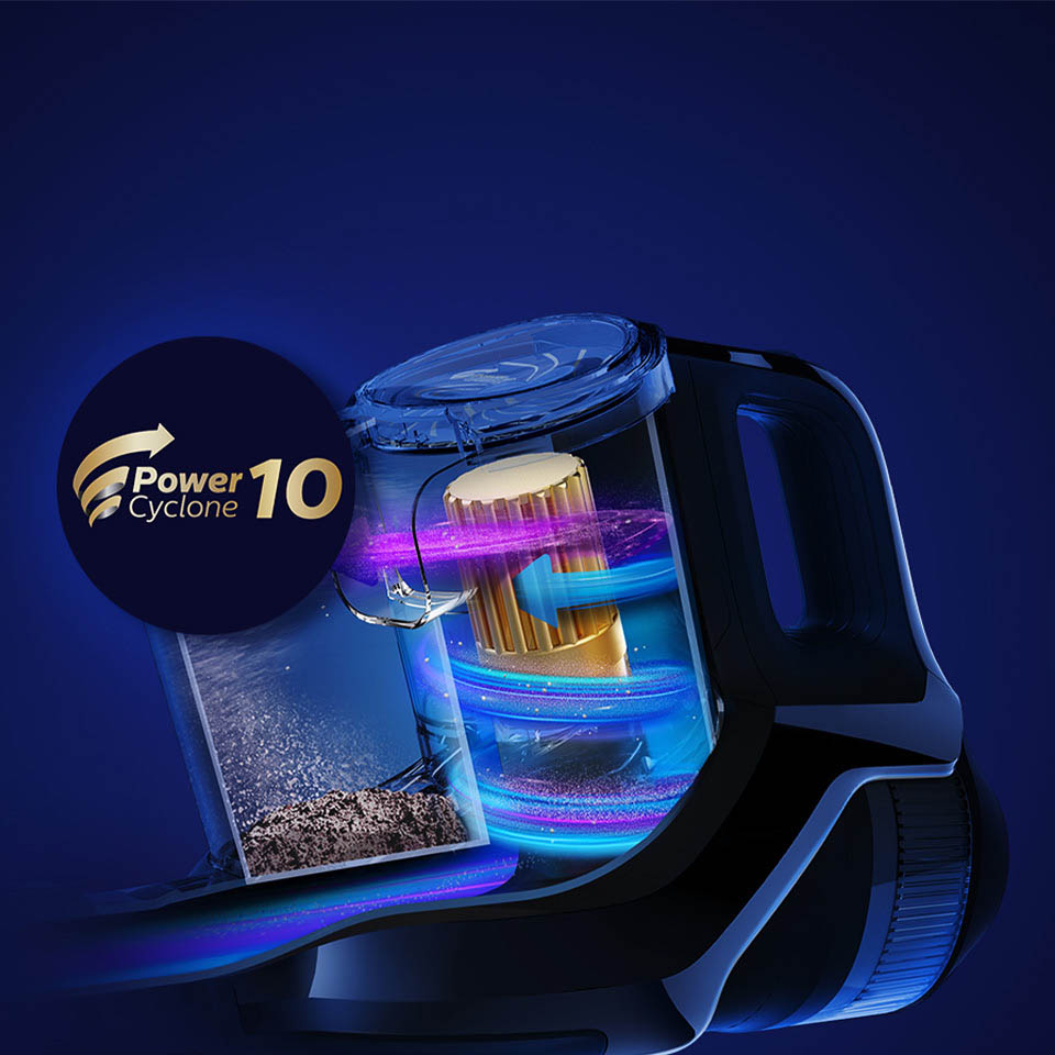 Philips Cyfrowy silnik PowerCyclone 10 - duża moc ssąca