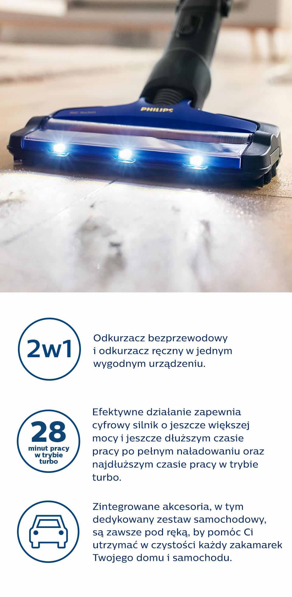Philips Bezprzewodowy odkurzacz. Wygodne rozwiązanie na co dzień