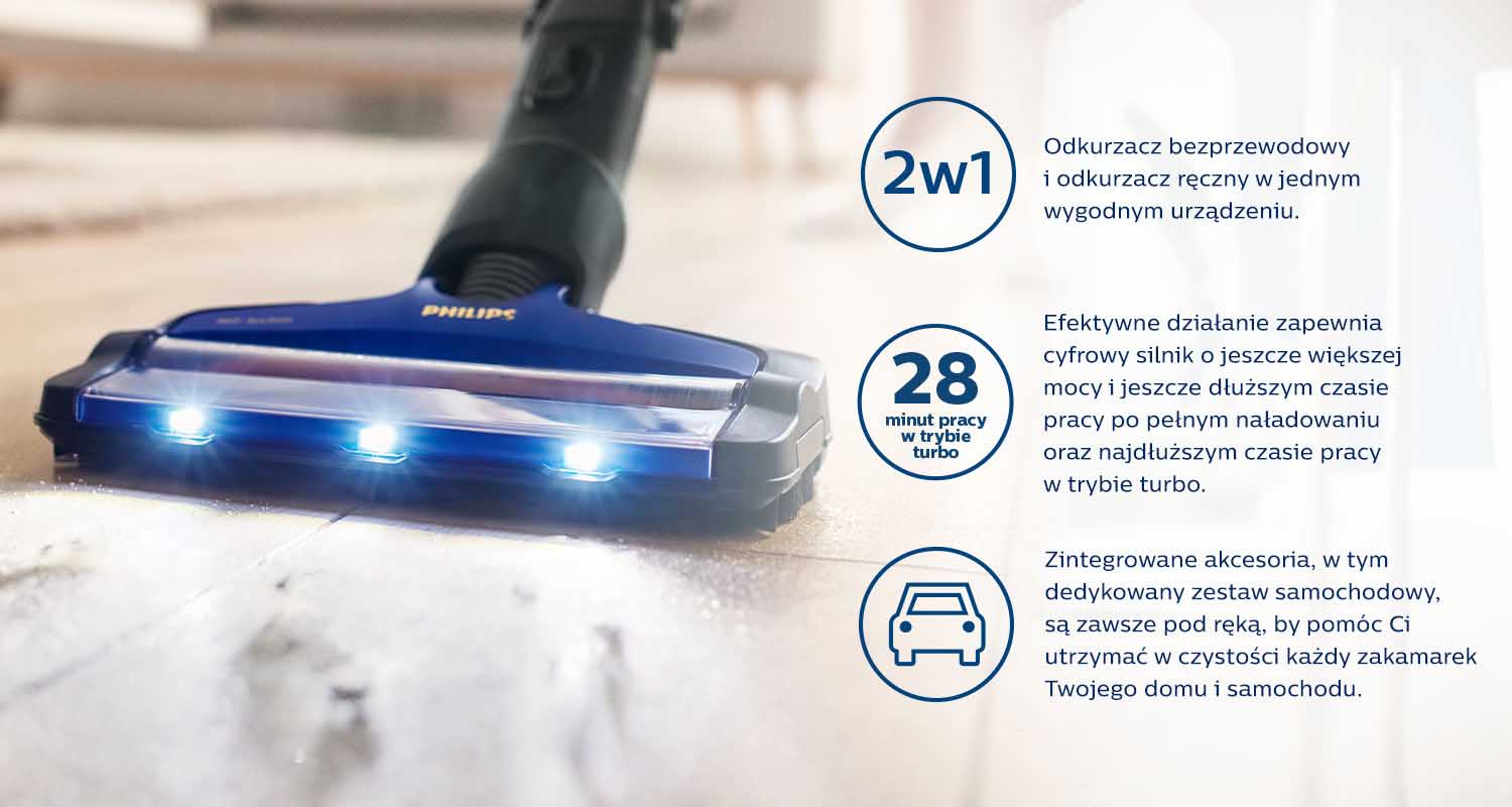 Poznaj bezprzewodowy odkurzacz Philips 8000