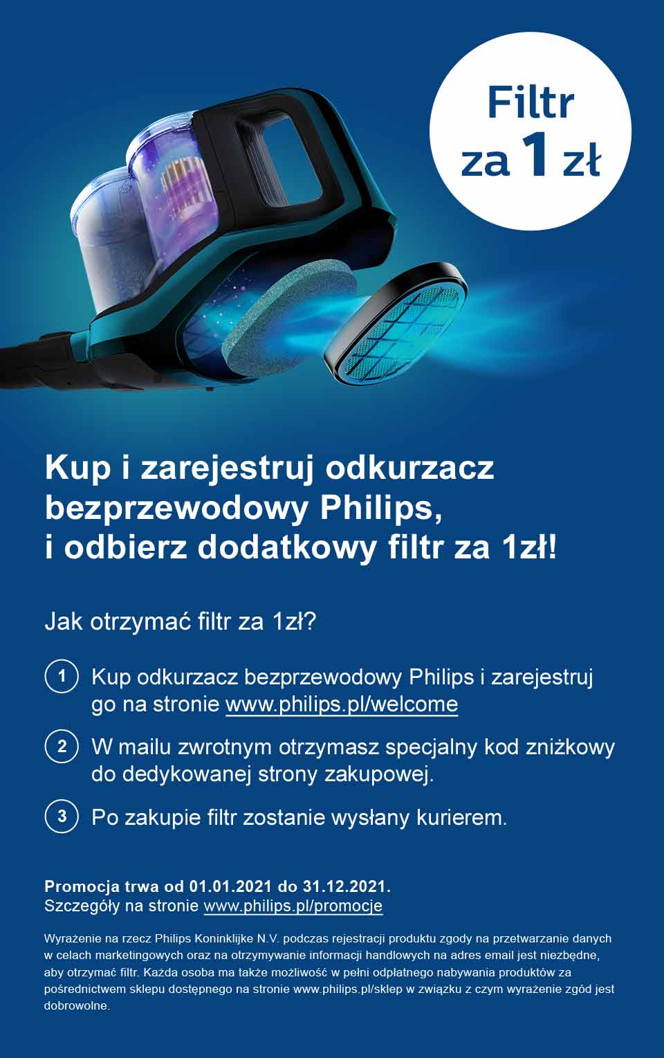 Philips Odkurzacz z funkcją mycia i odkurzaczem ręcznym w jednym bezprzewodowym urządzeniu