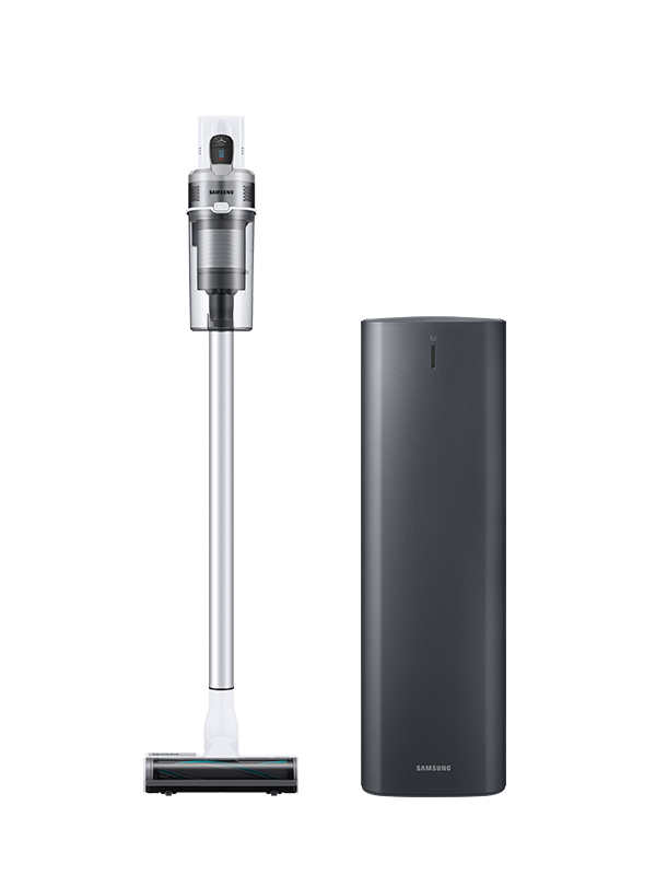 stacja czyszcząca stojąca obok Samsung Jet Complete