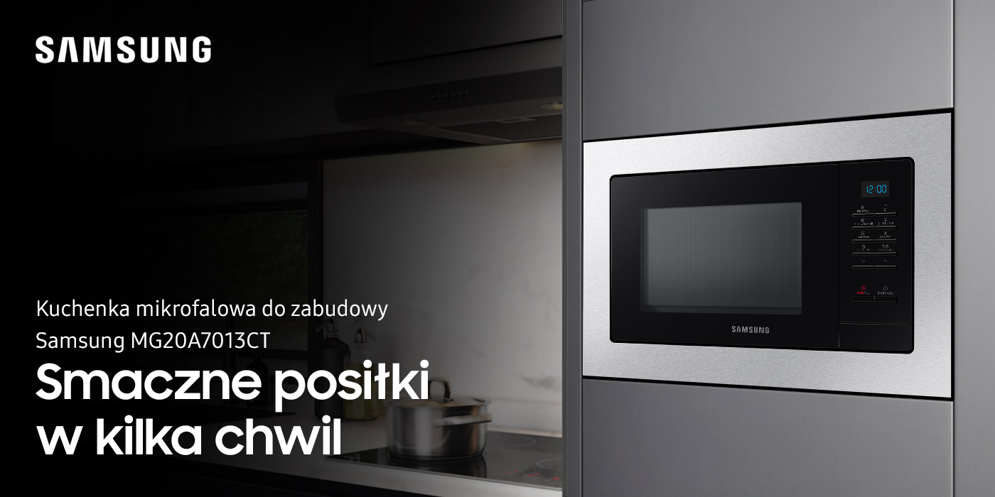 kuchenka do zabudowy z ozdobną srebrną ramą