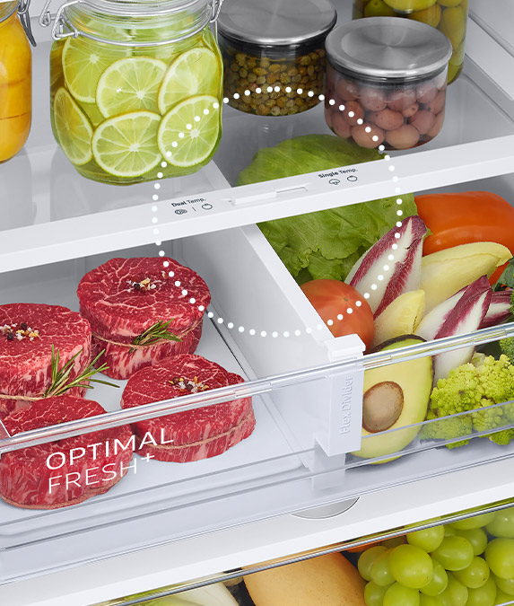 Komora zero Optimal Fresh+ funkcjonuje w trybie pojedynczym lub podwójnym