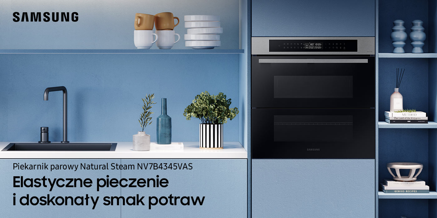 Piekarnik Dual Cook Flex™ NV7B4345VAS z dzielonymi drzwiami dla wygody pieczenia i doskonałego smaku, dostępny w Neonet