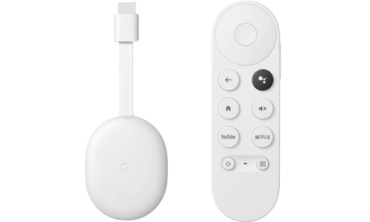 Odtwarzacz multimedialny Chromecast HD z Google TV - Widok od przodu